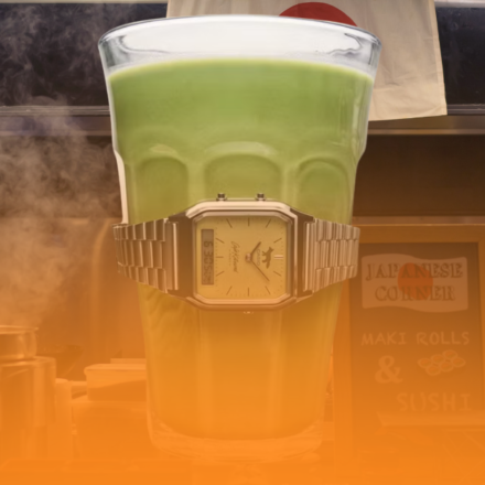 Casio Café Kitsuné ceas verde-matcha AQ-230ECK-3A
