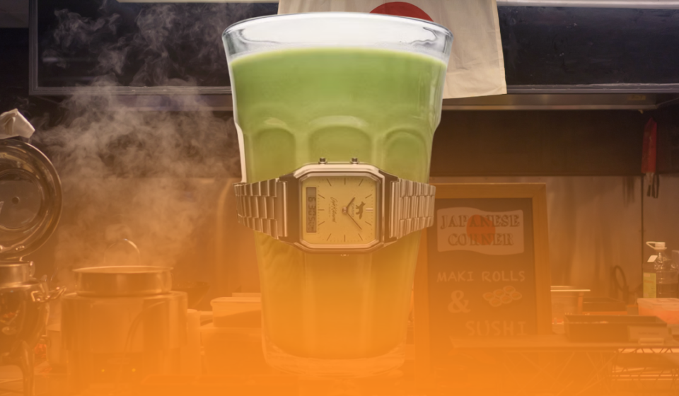 Casio Café Kitsuné ceas verde-matcha AQ-230ECK-3A